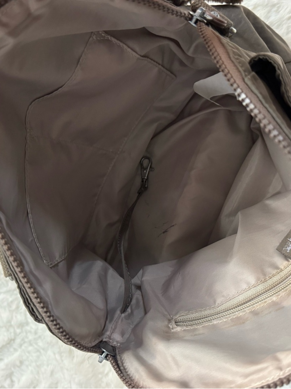 Kipling Taupe Everyday Nylon Tote with Monkey Charm - Picture 11 of 16